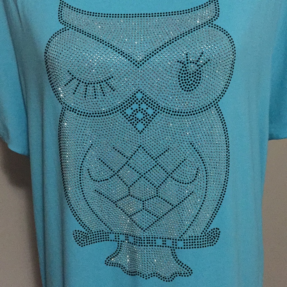 Owl T-shirt Turquoise